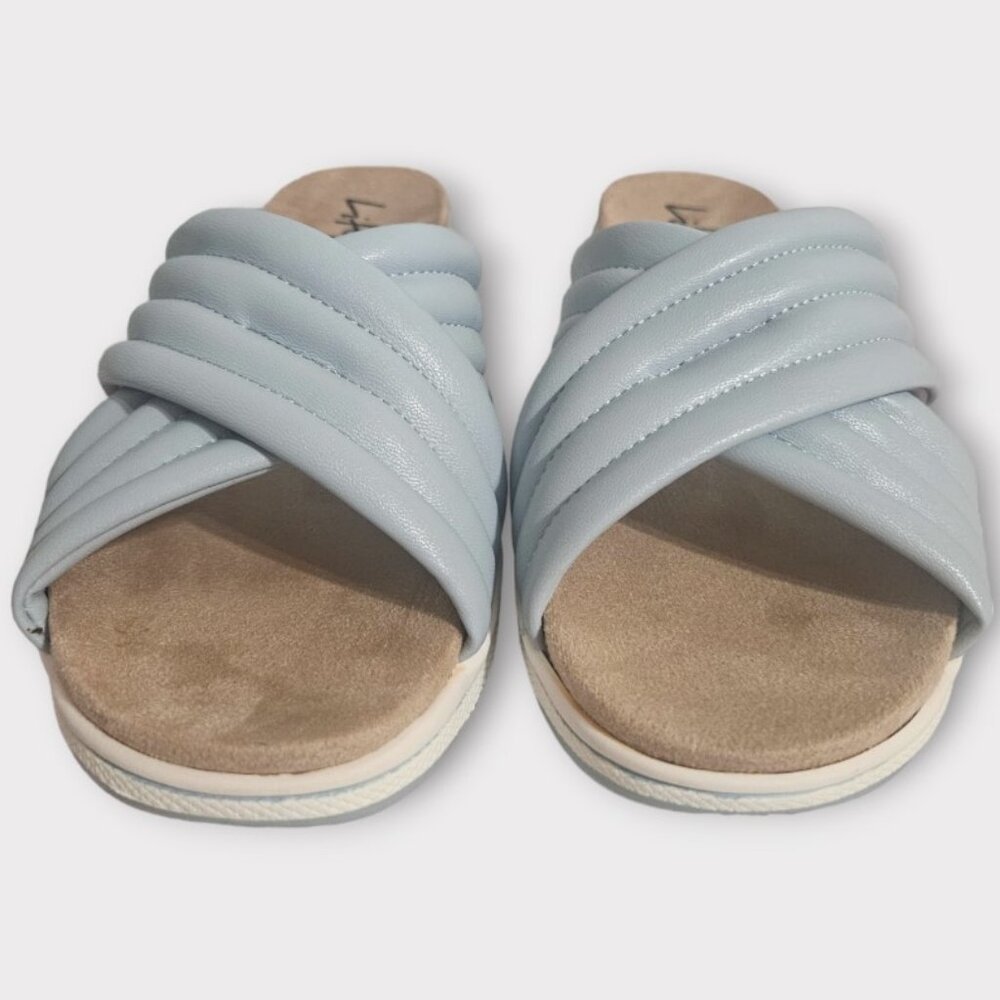 NIB Women's Lifestride Panama Slide Sandal Size 6.5W, Pearl Blue